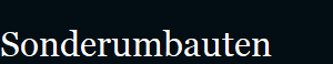 Sonderumbauten